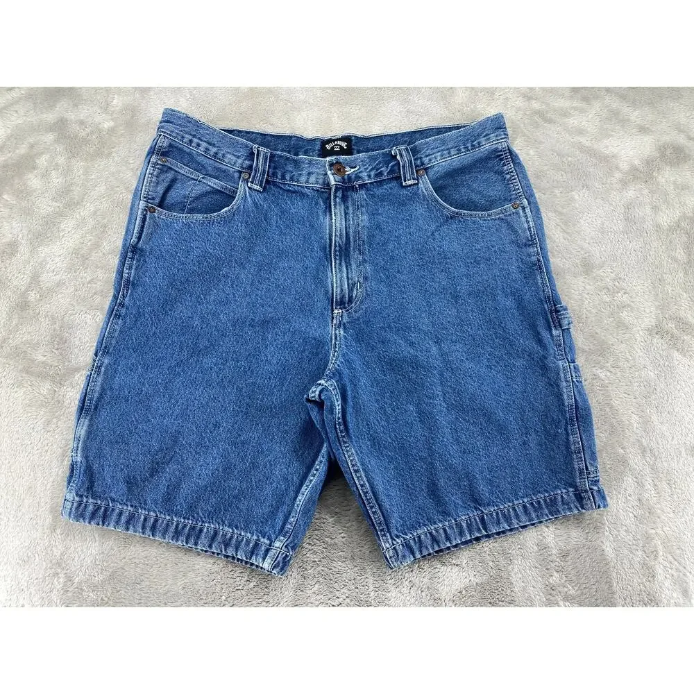 Billabong Carpenter Denim Shorts Men's Size 38 Blue Baggy Y2K Skate Utility